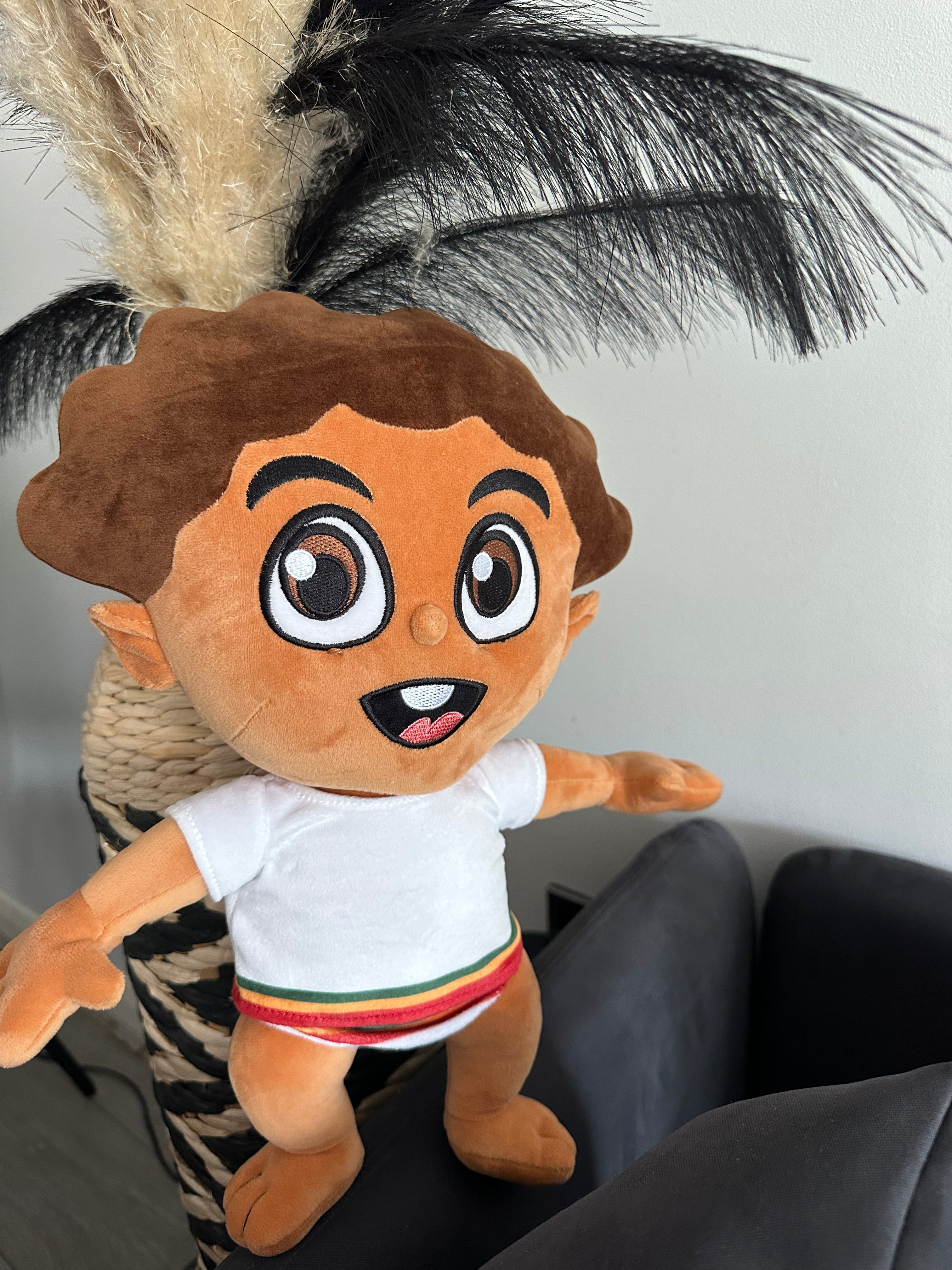 Juls soft black musical doll – ideal plush toy and music lover gift