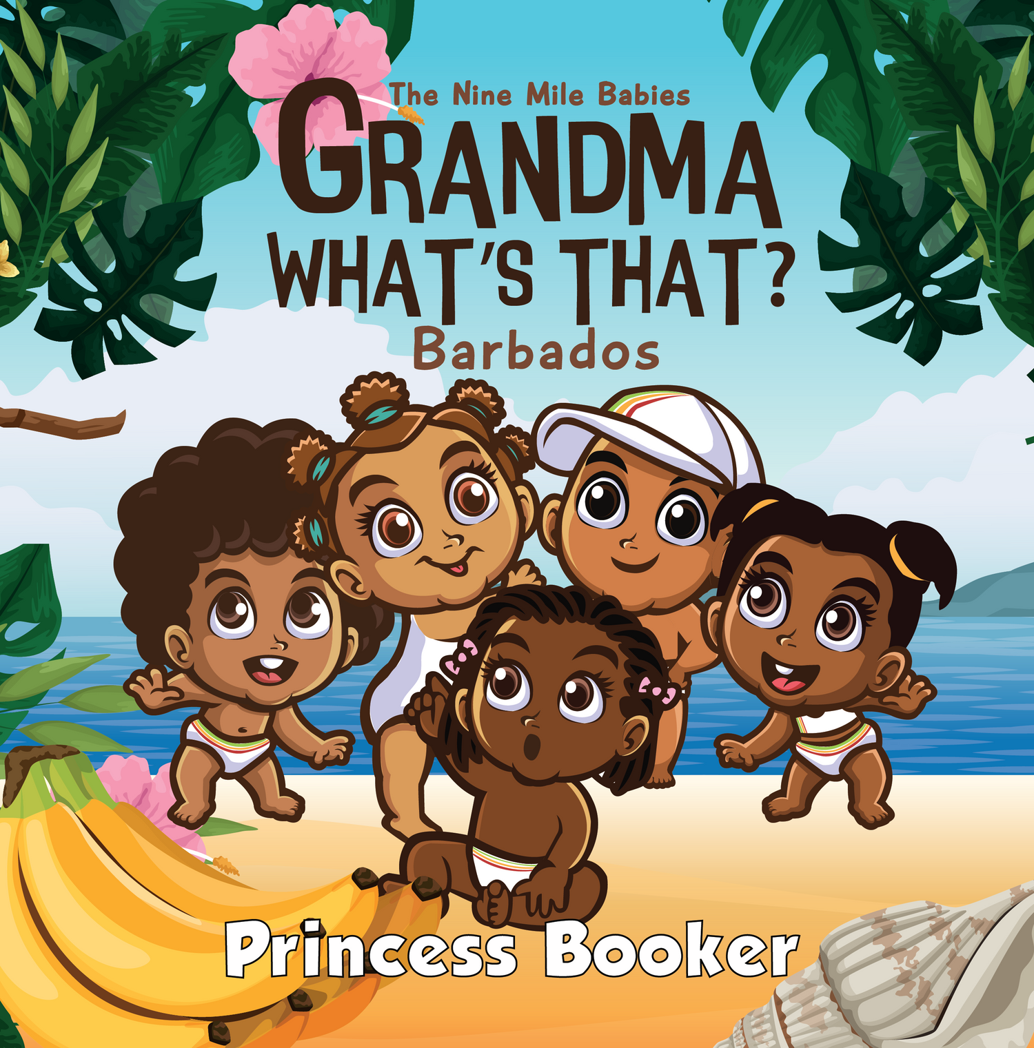 Children's black picture book 'Grandma What's That? Barbados' celebrating black characters in literature as children learn about Barbados. 