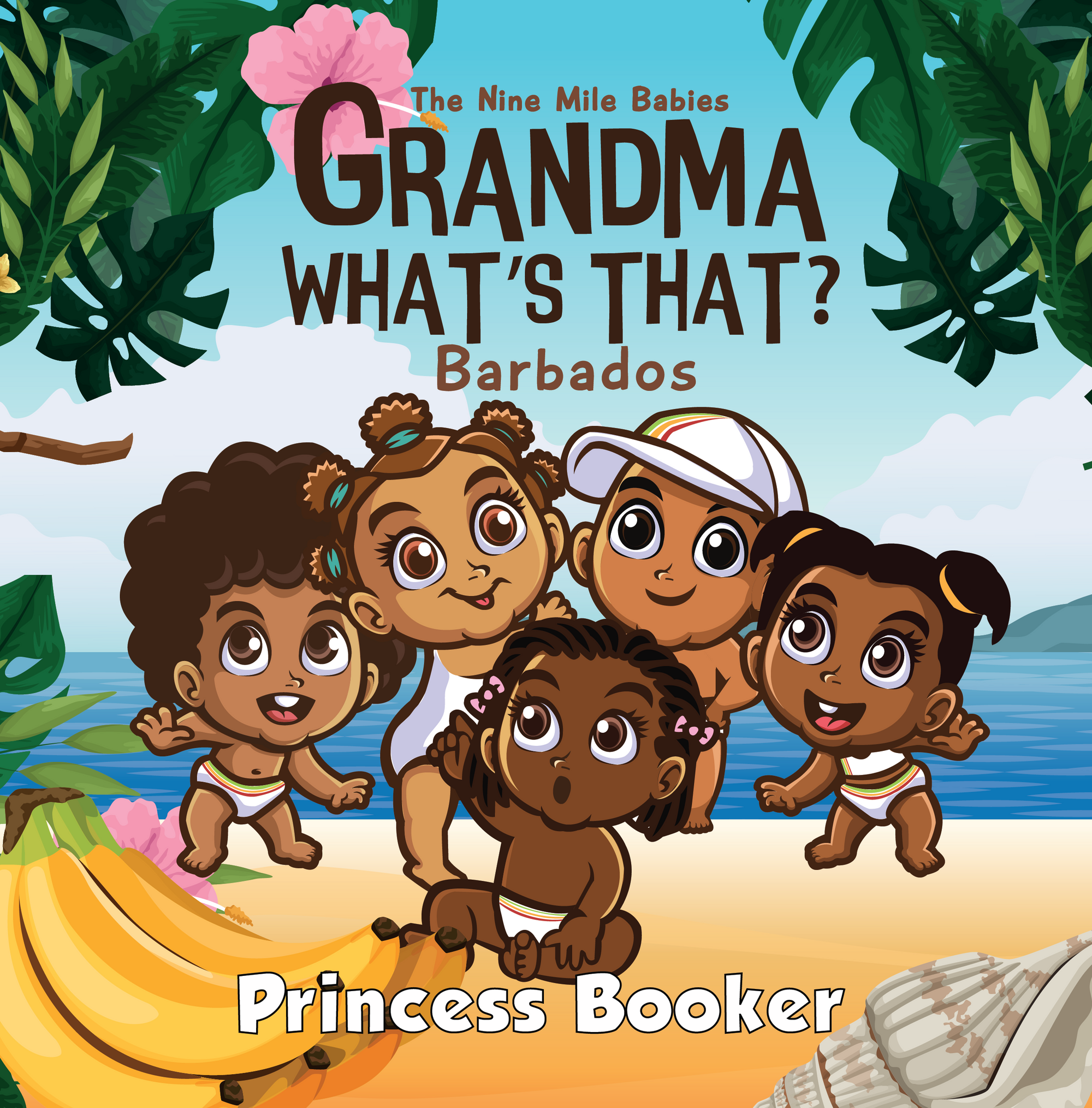 Children's black picture book 'Grandma What's That? Barbados' celebrating black characters in literature as children learn about Barbados. 
